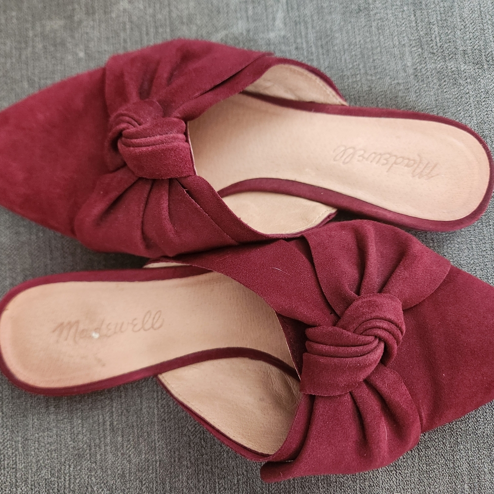 Madewell Women's Burgundy Suede Mules